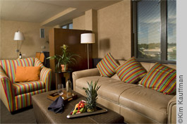 interior architectural photograph of hotel suite