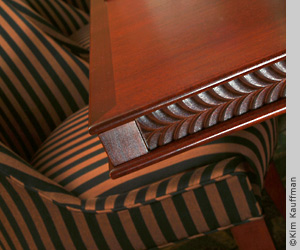 location product photograph of furnishings by still life photographer kim kauffman for advertising and pulbic relations
